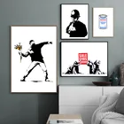 Banksy Скандинавская Картина на холсте декоративные картинки для украшения дома без рамки абстрактная Настенная картина