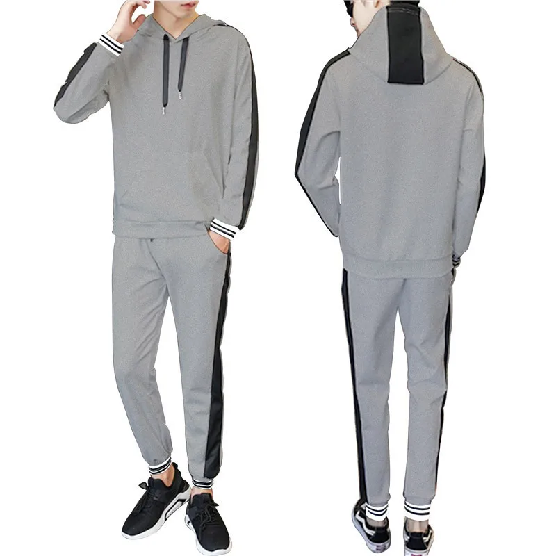

2 Pieces Sets Tracksuit Men Sets Brand Clothing Male Casual Sportsuit Men Print Hoodies Sweatshirts Sport Pants Sportswear Suits