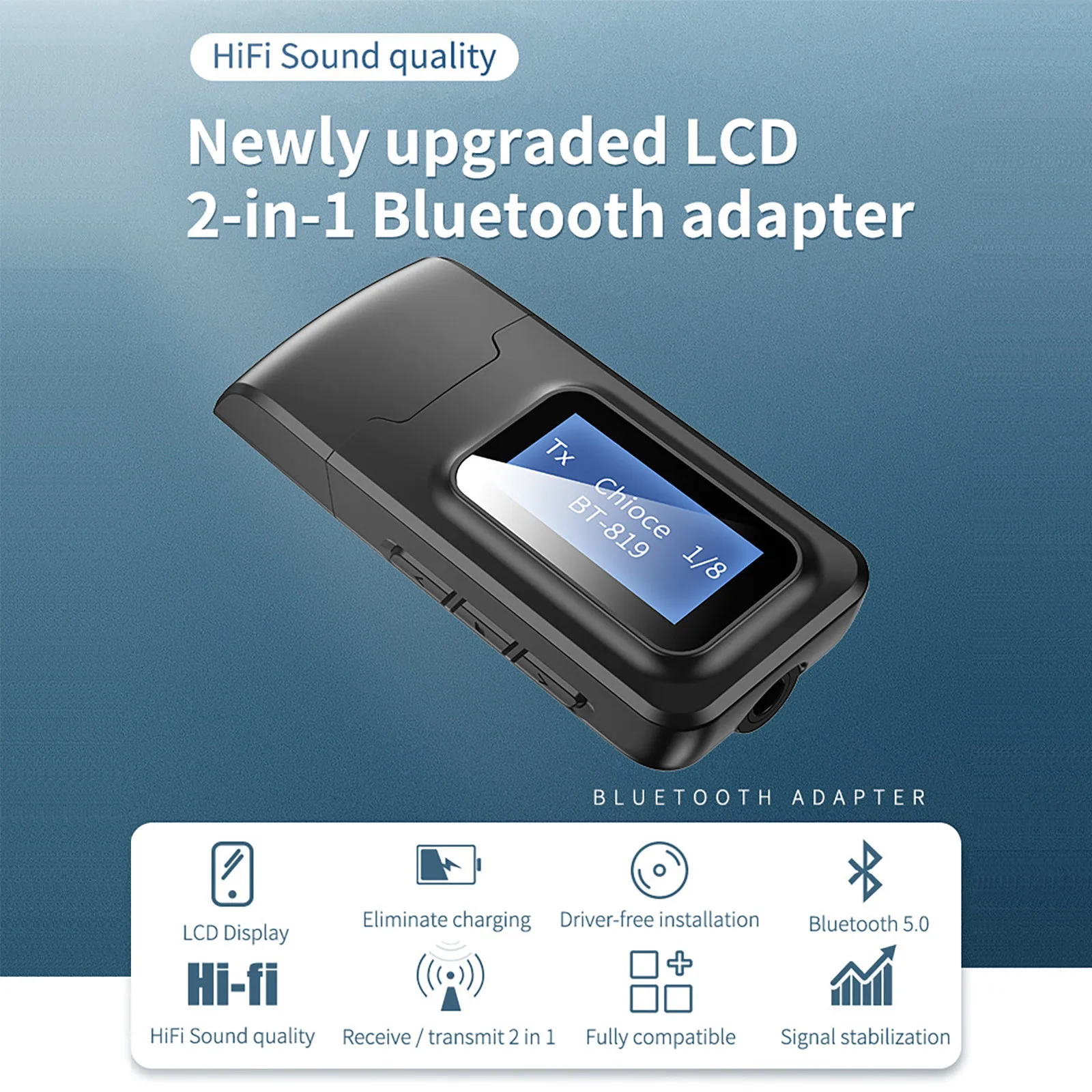 Приемник передатчик Bluetooth 5 0 2 в 1 беспроводной аудио 3 мм USB вспомогательный