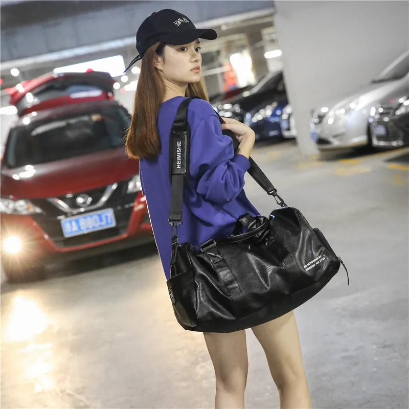 Спортивная сумка для женщин и мужчин тренажерного зала фитнеса кожаная обувь