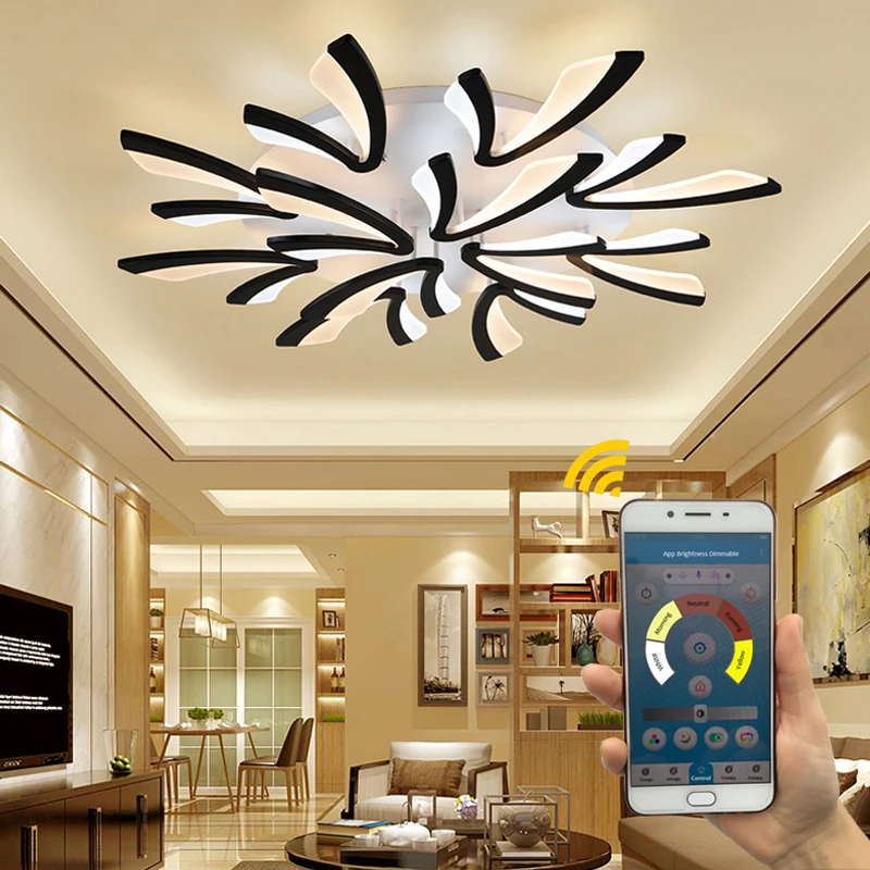 Modern LED Chandelier Ceiling chandeliers Lighting For Living Room Bedroom kitchen Lustre With Remote Control Light Fixtures