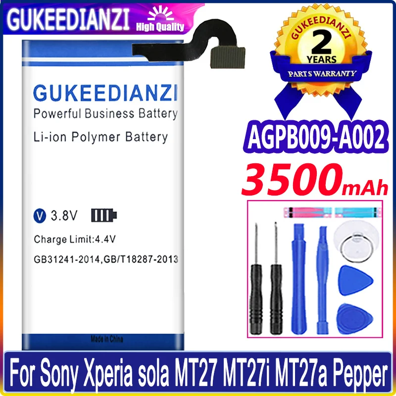 Аккумулятор GUKEEDIANZI 3500 мАч фотоаккумулятор для Sony Xperia sola MT27 MT27i MT27a Pepper | Мобильные