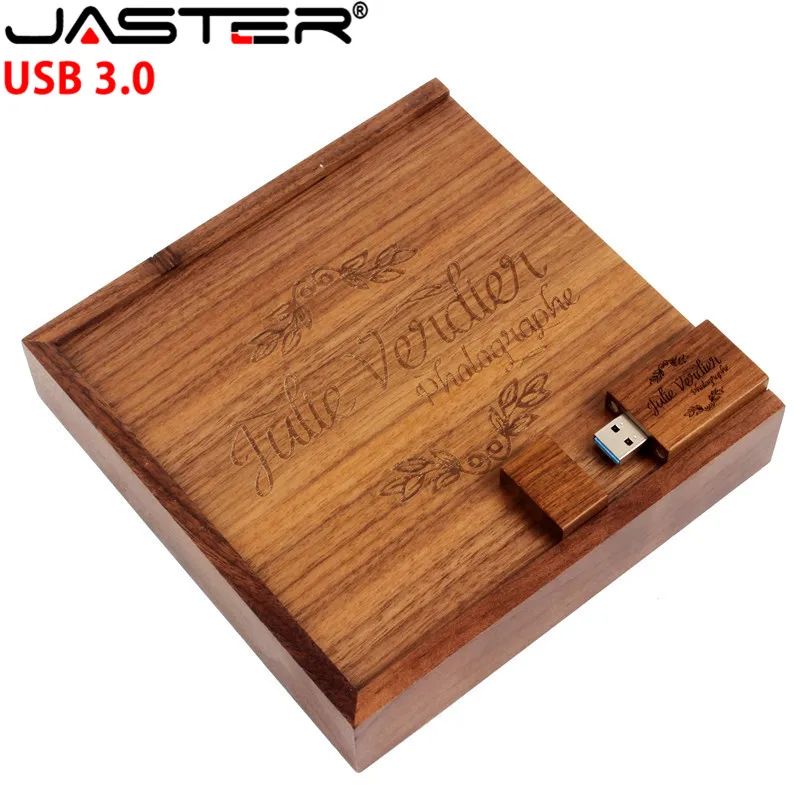 Деревянный фотоальбом JASTER из ореха usb флеш накопитель 3 0 4 ГБ 8 16 32 64 свадебный