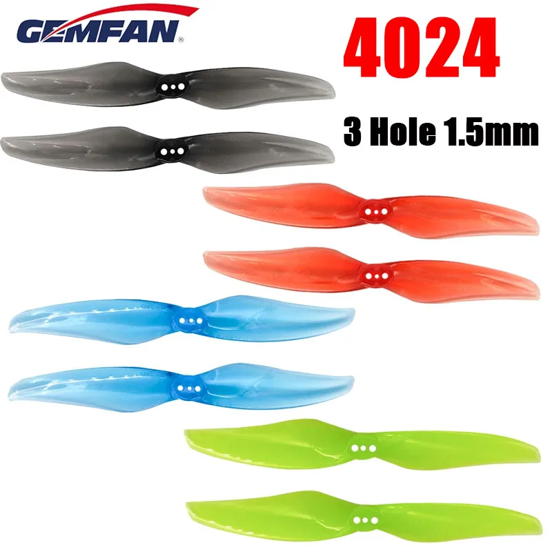 Пропеллер Gemfan Hurricane 8/12 3 с отверстием 4024 мм 4 х2 дюйма 2 лопасти CW CCW для