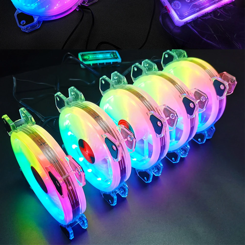 120 мм ПК компьютер RGB вентилятор 5 в музыкальный ритм A-RGB шасси тихий аура