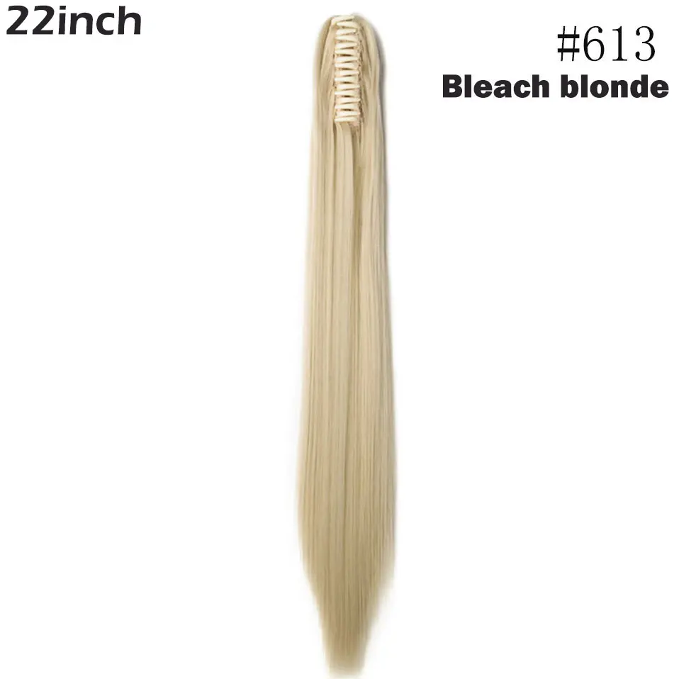 bleach blonde S-noilite, 12-26 дюймов, заколка-коготь, конский хвост, наращивание волос, синтетический конский хвост, enxtension, волосы для женщин, конский хвост, шиньон - Цвет: bleach blonde