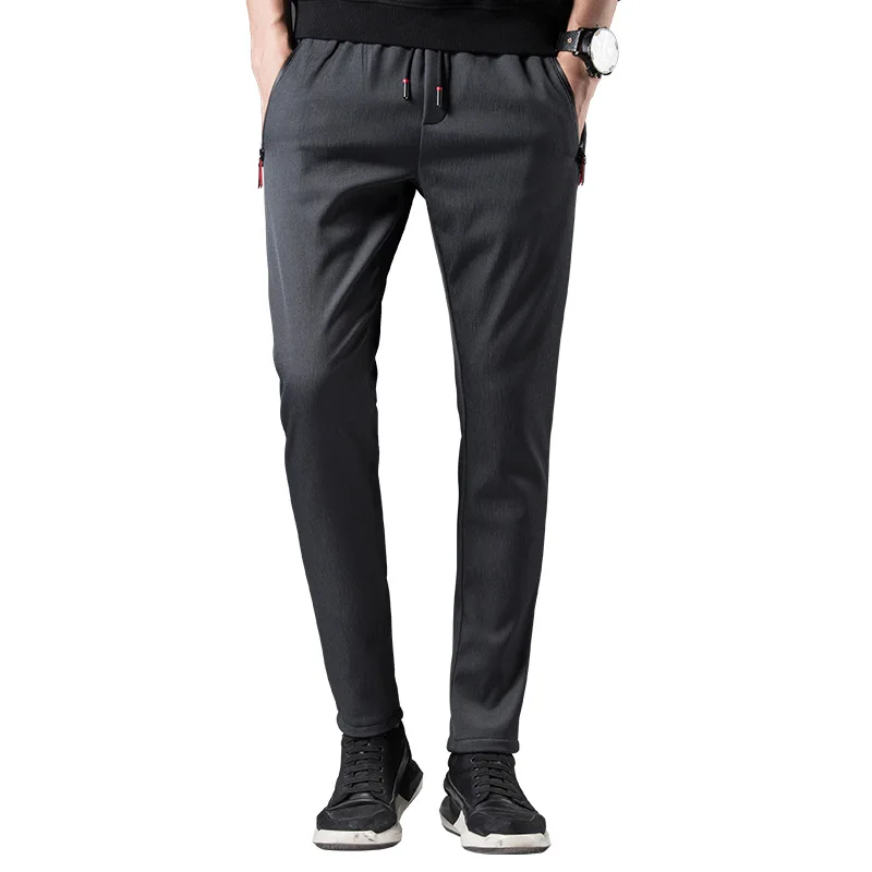 

MRMT 2021 Brand Autumn Winter New Men's Leisure Trousers Velvet Warm Pants for Male Fashion Straight Leg Trouser