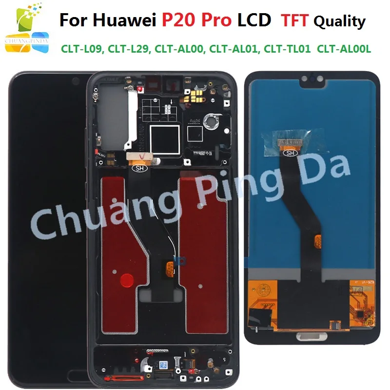 TFT 6," lcd для huawei P20 Pro lcd с рамкой дисплей экран сенсорный дигитайзер сборка P20 Pro CLT-AL01 lcd P20 Plus дисплей