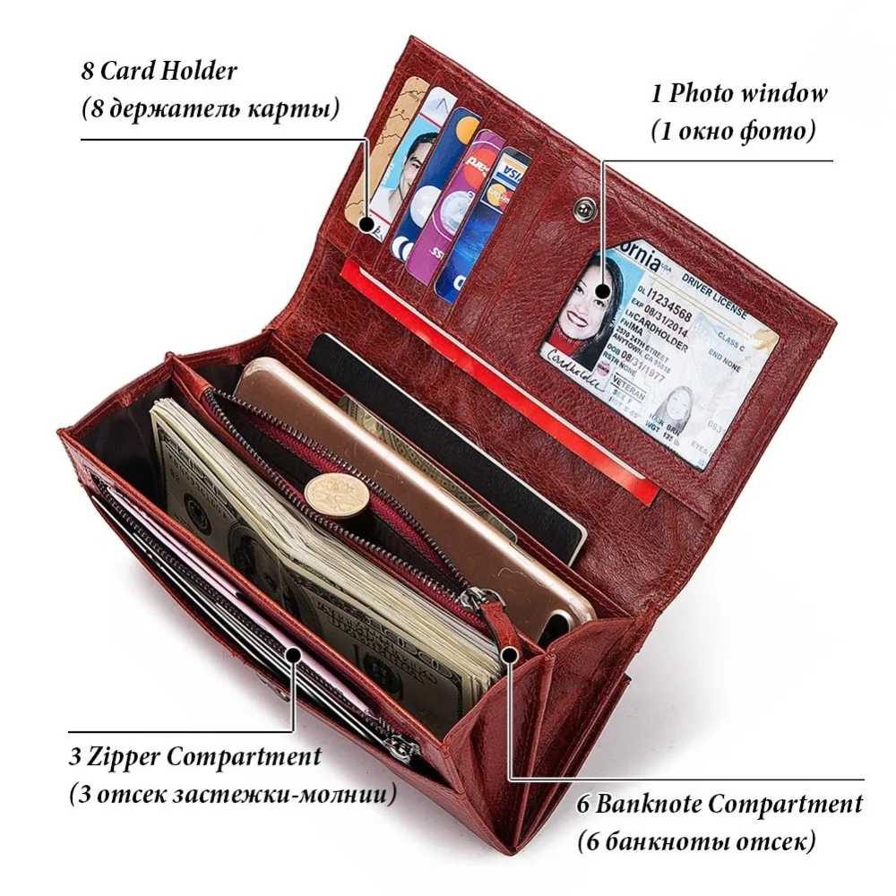 Женский кошелек из натуральной кожи GZCZ модный ручной работы для монет женский