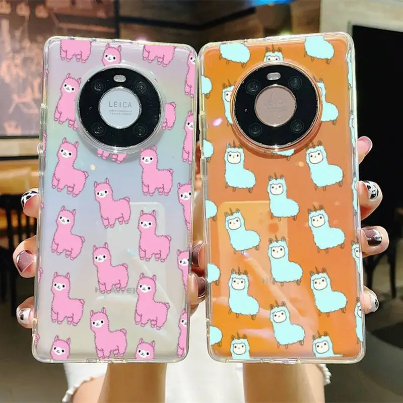 

Cartoon Llama Alpaca pattern Phone Case For Huawei P20 30 pro lite Psmart 2019 Y5 6 7 Honor 8 10 i lite Mate 20lite