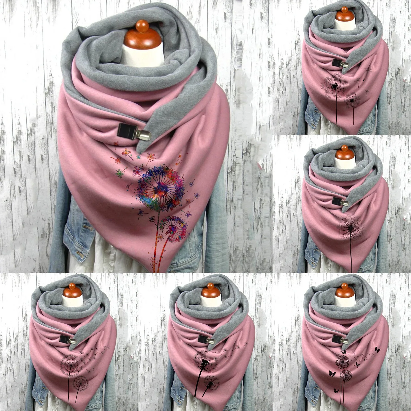 

Fashion Women Winter Scarf Printing Button Soft Wrap Casual Warm Scarves Shawls Scarf Foulard Femme Neck Bandana женские шали