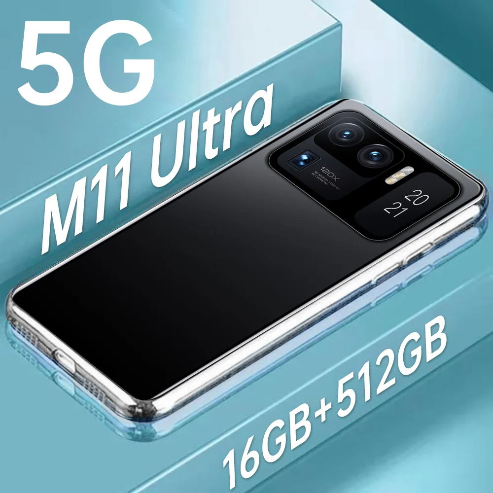 Xia M11 ультратонкие смартфоны телефон 7,0 дюймов две SIM-карты мобильные телефоны Snapdragon 888 16 ГБ 512 ГБ сотовый телефон Andriod11