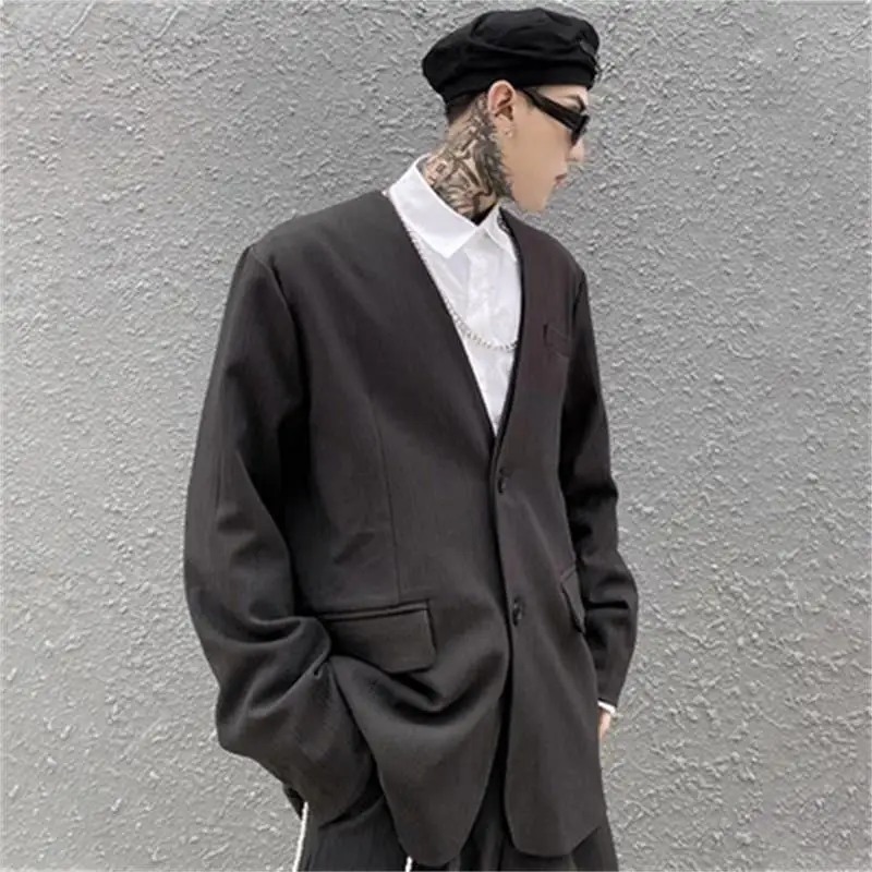 Мужской товар Новинка весна-осень 2021 однобортный комплект свободного кроя с