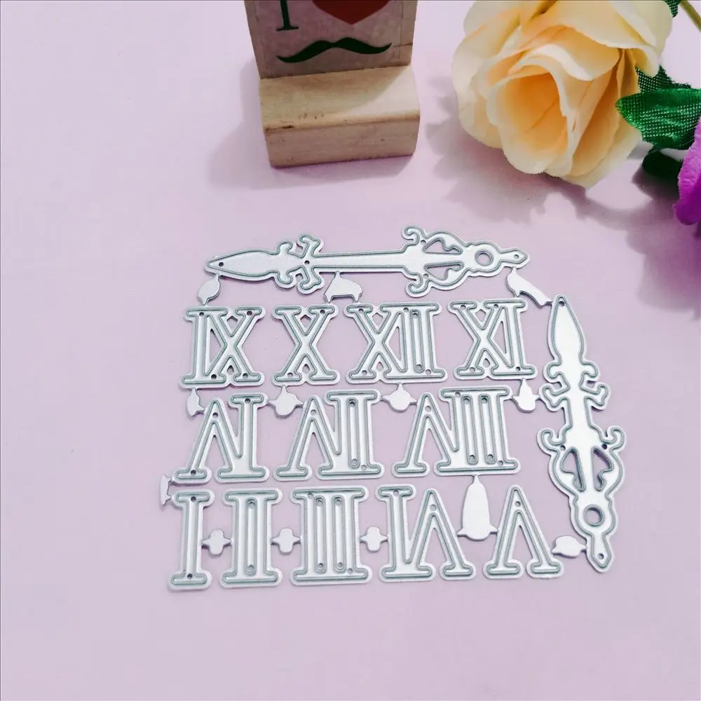 Римские цифры винтажные самодельные часы-указатели новые Вырубные штампы для