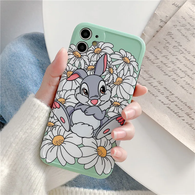 Чехол для телефона с мультяшным кроликом iPhone X /XS/XR Iphone7p/8 Plus женский мужской