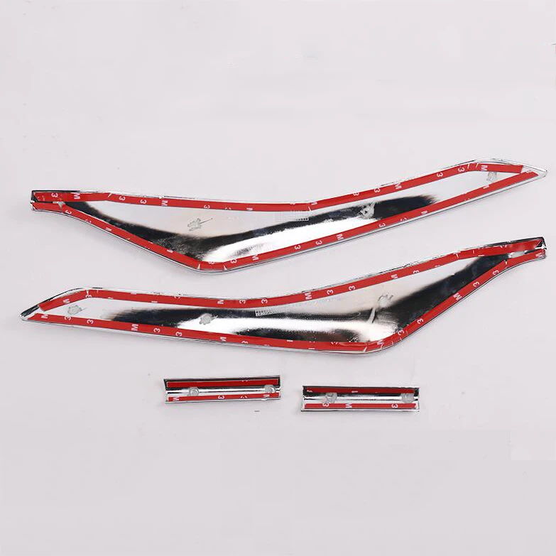 4 шт. хромированные накладки на передний бампер нижний центральный решетчатый