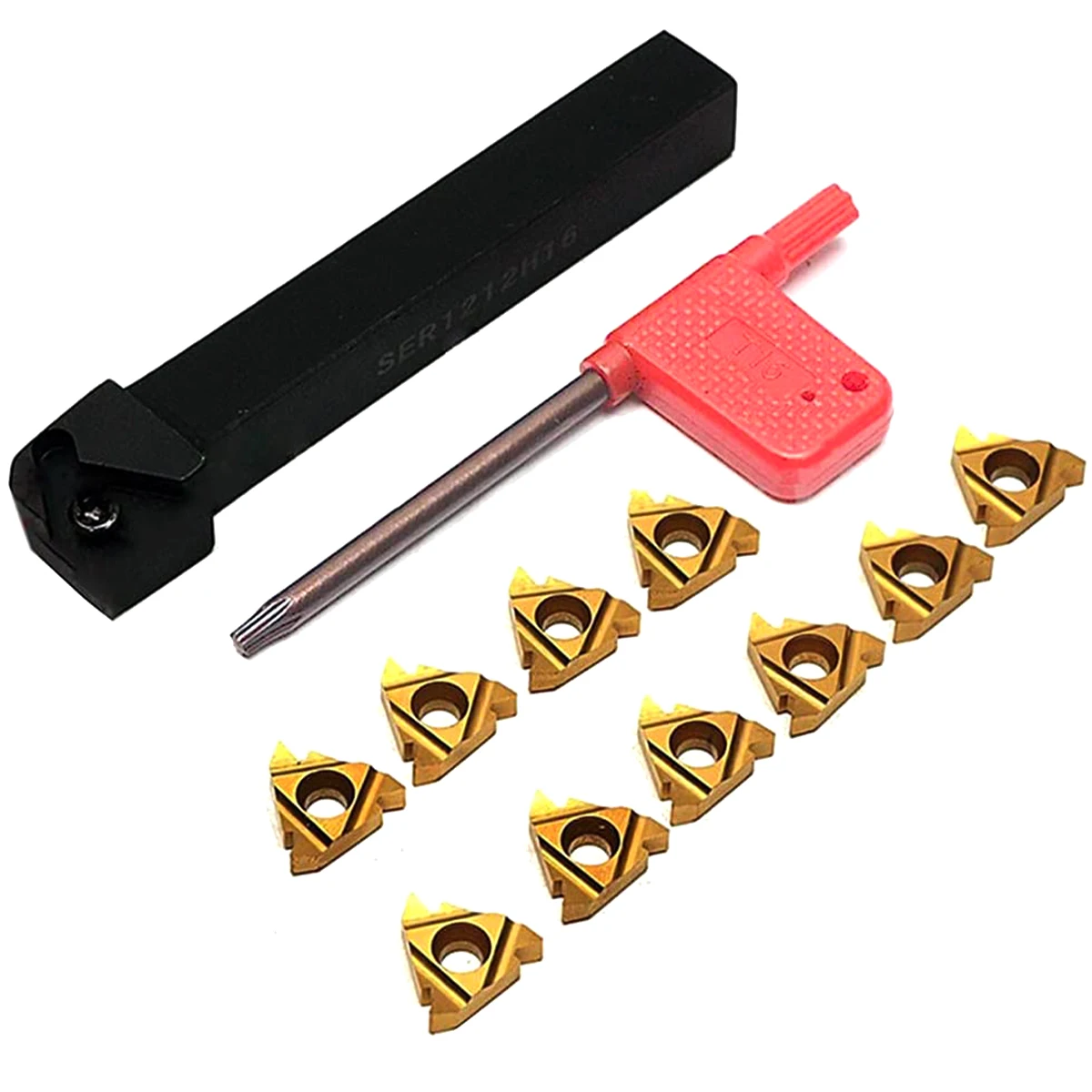 

Твердосплавные пластины 10 мм, держатель, Расточная штанга с гаечными ключами для токарного станка с ЧПУ, токарные инструменты, токарный рез...