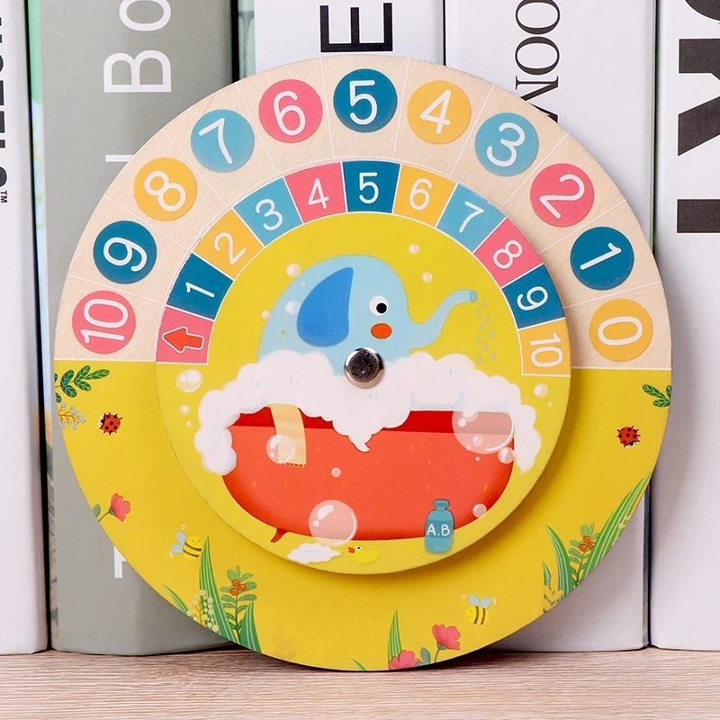 

Детские деревянные часы Монтессори, игрушки, часы с минутной секундой, познание, красочные часы, игрушки для детей, раннее Дошкольное обучен...