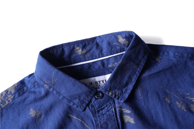 2022 Spring Cotton Print Men's Shirt Slim Fit Business Casual Man Shirt Men's Clothing Top Shirts for Men