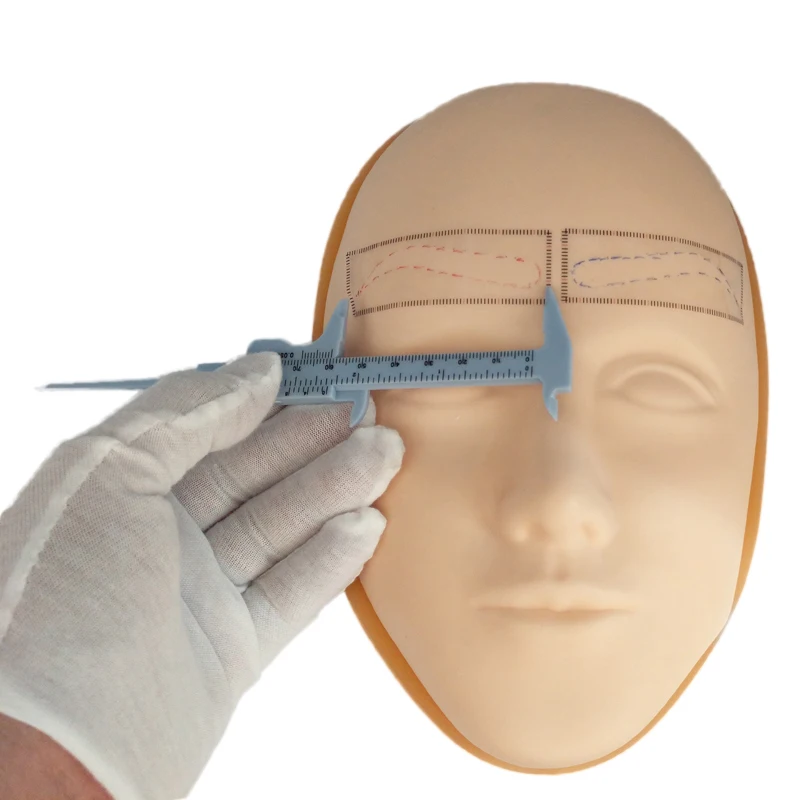 Принадлежности для перманентного макияжа Пластиковый штангенциркуль линейка