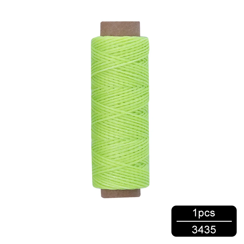 NO.3435 MIUSIE 1 шт. 50 м 150D 1 мм кожаный вощеный шнур для DIY инструмент для рукоделия ручная строчка плоская Вощеная швейная линия - Цвет: NO.3435