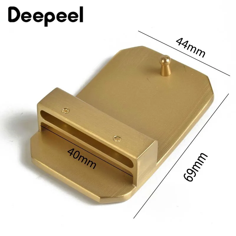 Deepeel 40 мм Чистый твердая латунная пряжка для ремня металлическая скоба крепления