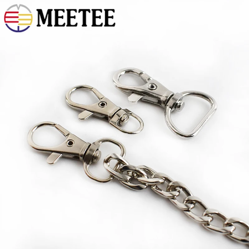 Meetee 20/50 шт металлические сумки пряжки 8/15/19/25 мм Поворотный Триггер Омары застежки