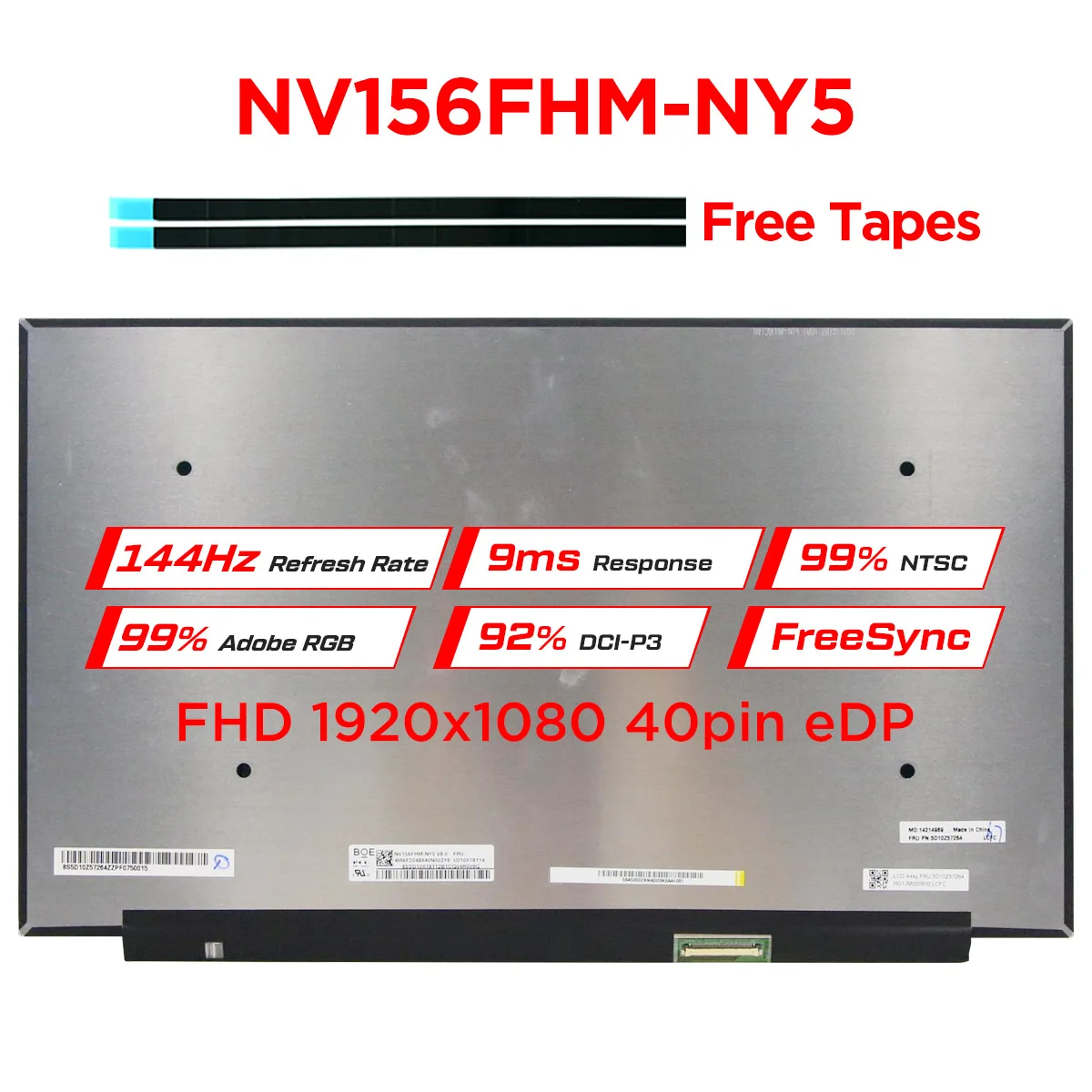 الأصلي NV156FHM-NY5 10bit 500 القمل لينوفو فيلق 7-15IMH05 C7-15 ASUS FX506LI ترقية 144 هرتز استبدال شاشة LCD 40pin