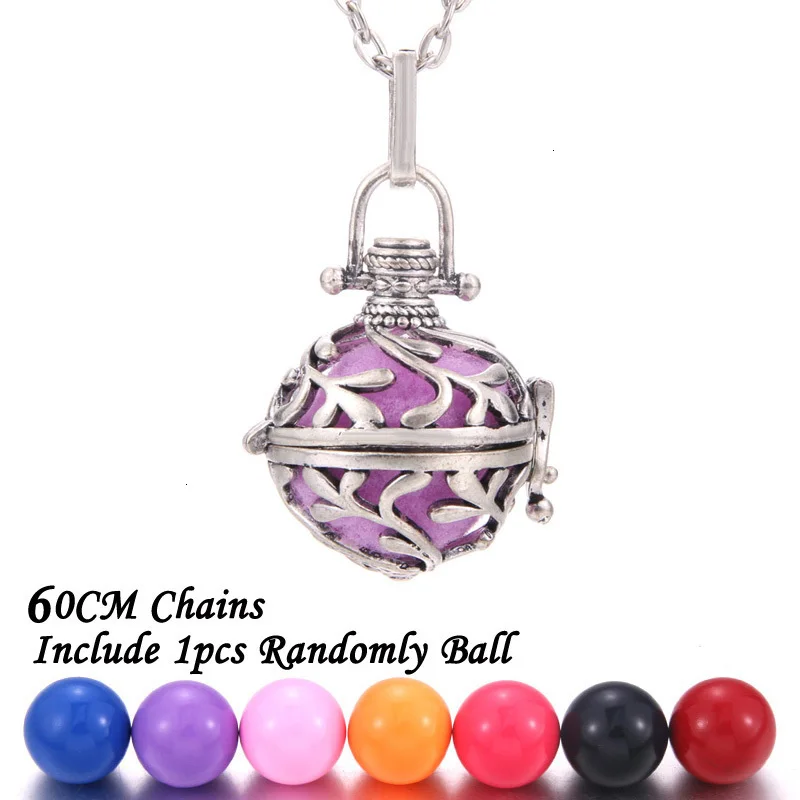 New Aromatherapy lockets Vintage silver Perfume Diffuser necklaces Aroma Essential Oils Pendant Necklace Pregnant woman necklace