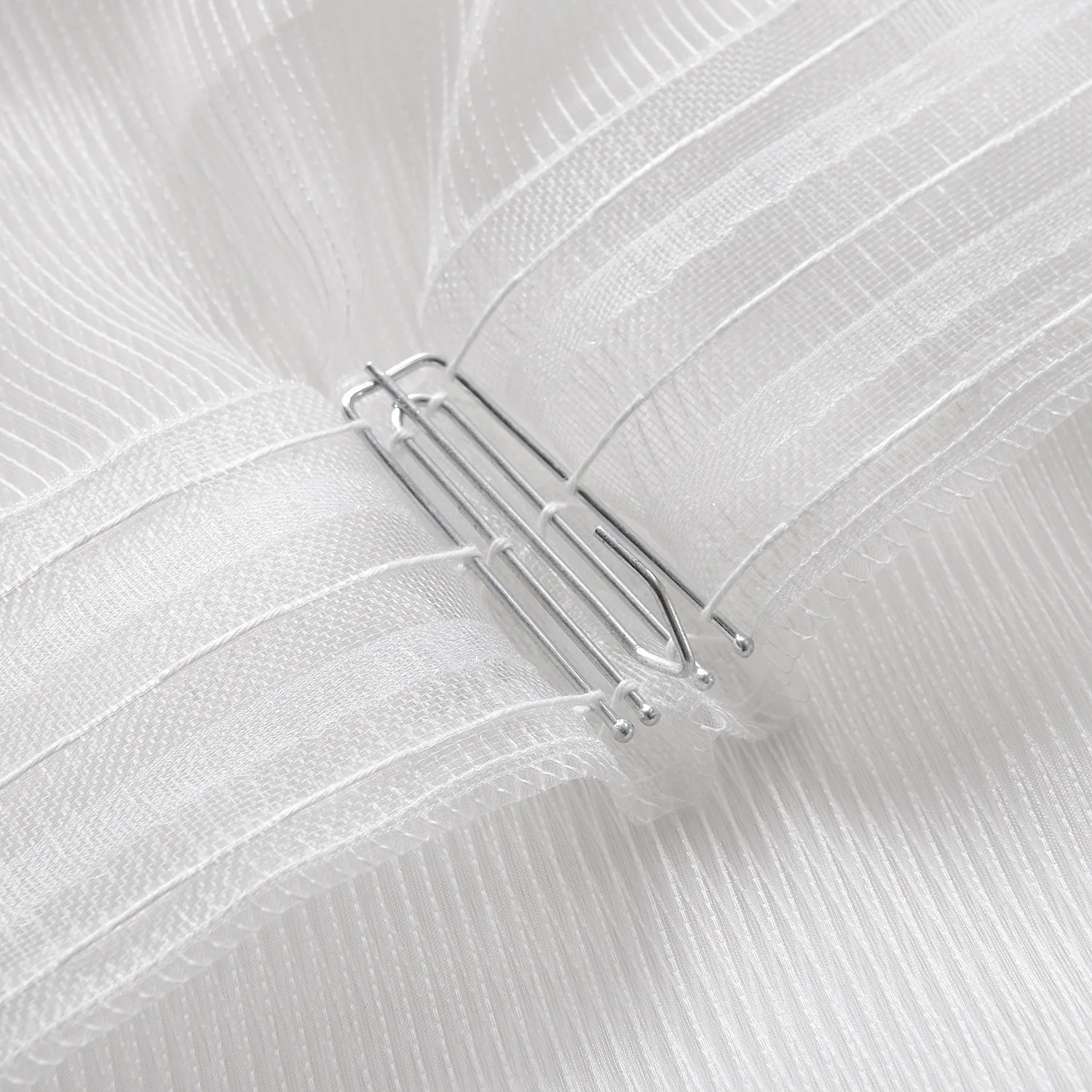 Белая полоса занавеска для гостиной Роскошная жаккардовая ткань тюль кухни