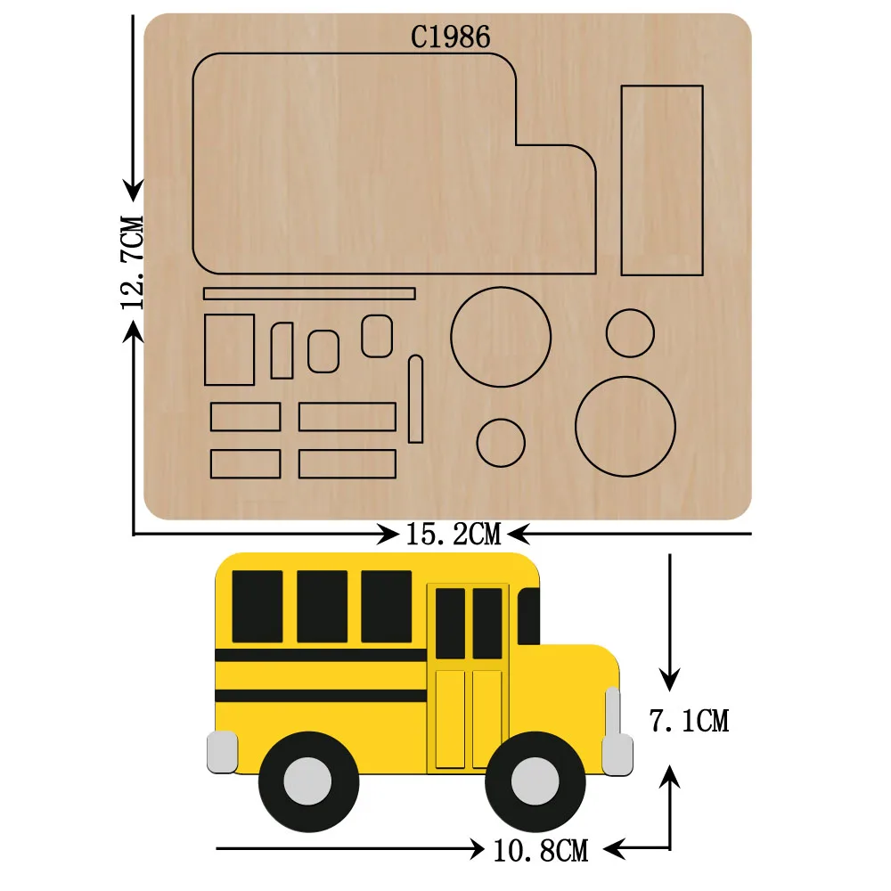 New Car Wooden die Scrapbooking C1986 Cutting Dies