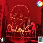 Аниме 3d светильник Bakemonogatari Shinobu Oshino для детской спальни украшение ночник Манга подарок для нее для него настольная лампа