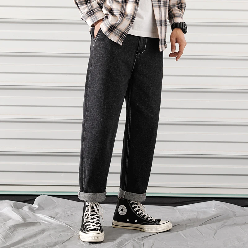 

2020 New American Street Style Fashion Men's Jeans Jogging Pants Black High Quality Men's Trendy Plus Size Jeans Men