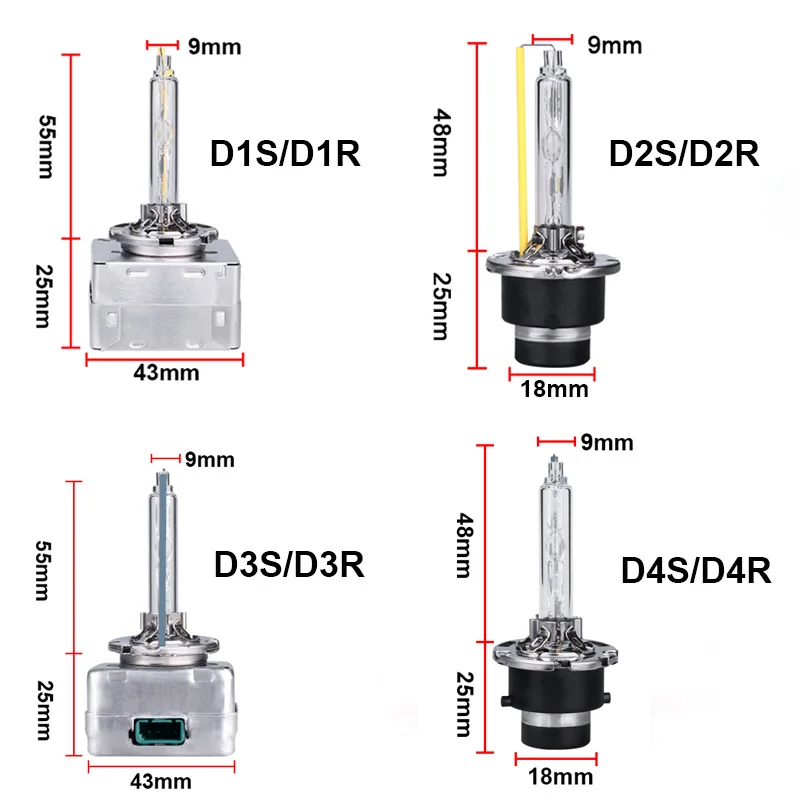 Комплект ксеноновых ламп для автомобильных фар полностью стальной балласт D1S D2S