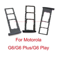 dual sim card tray holder for motorola moto g6 plus play g6 g6play sim tray slot holder reader adapter micro sd card tray