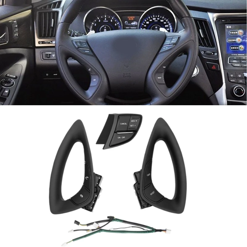 

Верхняя часть-для Hyundai I45 Sonata YF 2011 -2015 кнопки на колесо навигационный плеер круиз контроль переключатель рулевого колеса