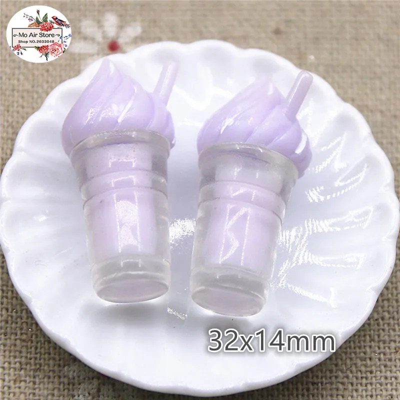 10pcs Resin Simulation 3D ice cream/sundae cup Miniature Cabochon food Art Supply Decoration Charm Craft | Дом и сад