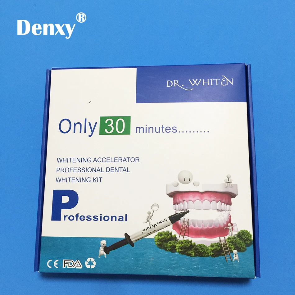 Denxy 2 boxes Dr Whiten Teeth Whitening Kit only 30 minutes Tooth Oral Hygiene Gel Kits tooth whitening accelerators | Красота и
