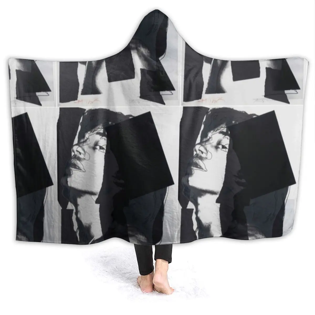 

Одеяло Jagger, недорогое милое покрывало с капюшоном, флисовое супермягкое одеяло для улицы