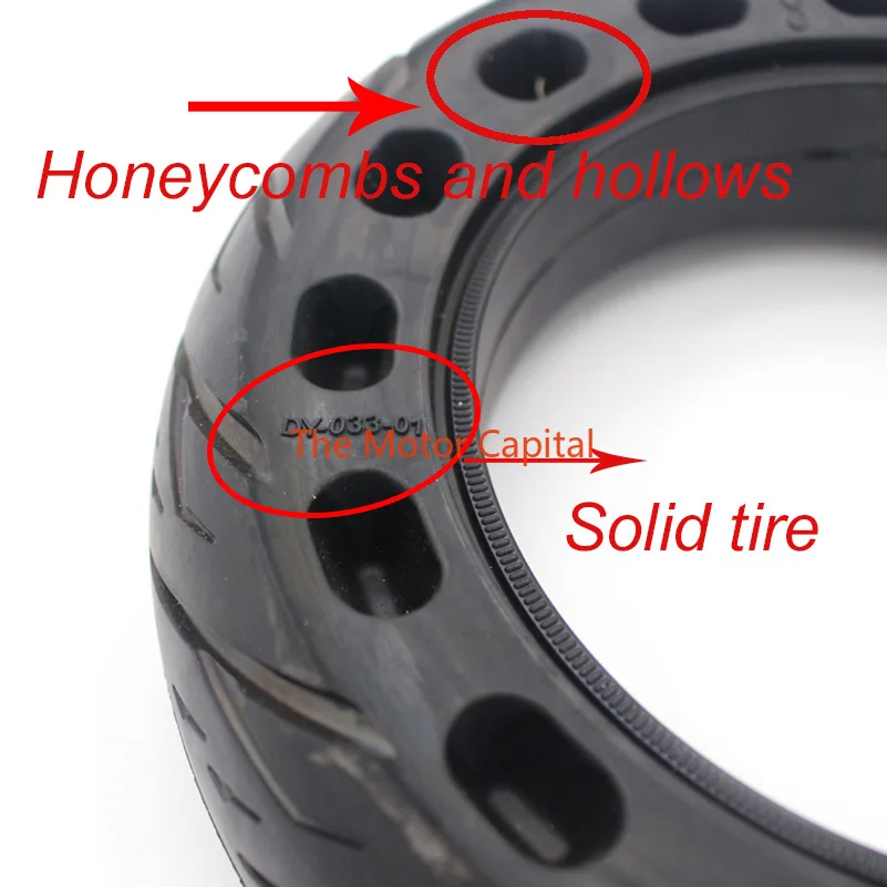 

Size 10x2.50 Honeycomb Solid Tyre 10*2.5 Tubeless Tire,Thickened Double Honeycomb Wheel Tyre for Electric Scooter Skate Board
