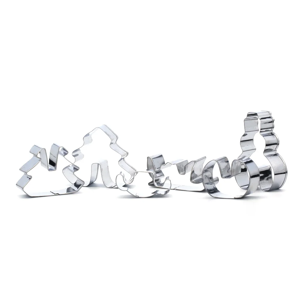 8 шт./компл. 3D Рождественские формочки для печенья из нержавеющей стали торта