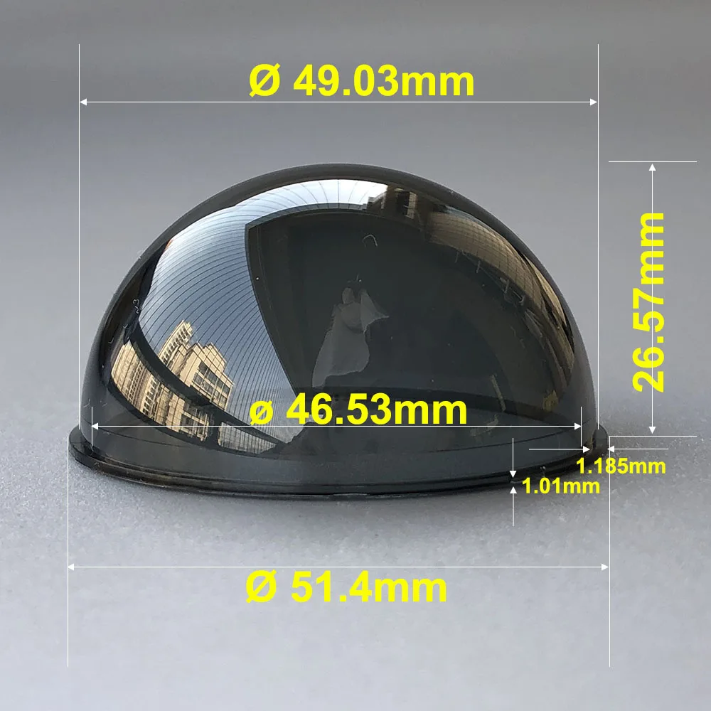 2 Inch Smoke Color Mini Polycarbonate PC Dome Cover Round Elevator Security CCTV Camera Protective Housing Small Hemisphere Shel