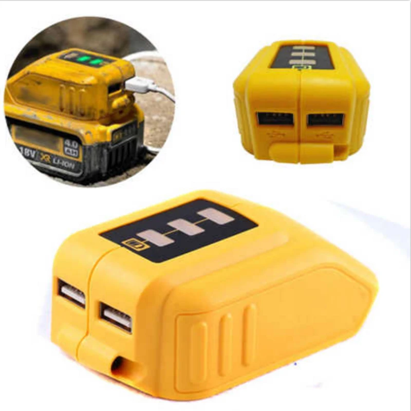 Горячая 3C USB конвертер Зарядное устройство для DEWALT 14 4 V 18V 20V ионно литиевая