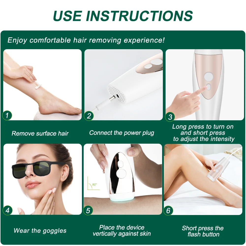 

999999 Flash Laser Electric Epilator IPL Hair Remover Painless Laser Permanen Trimmer Full Body Hair Removal Machine Tools
