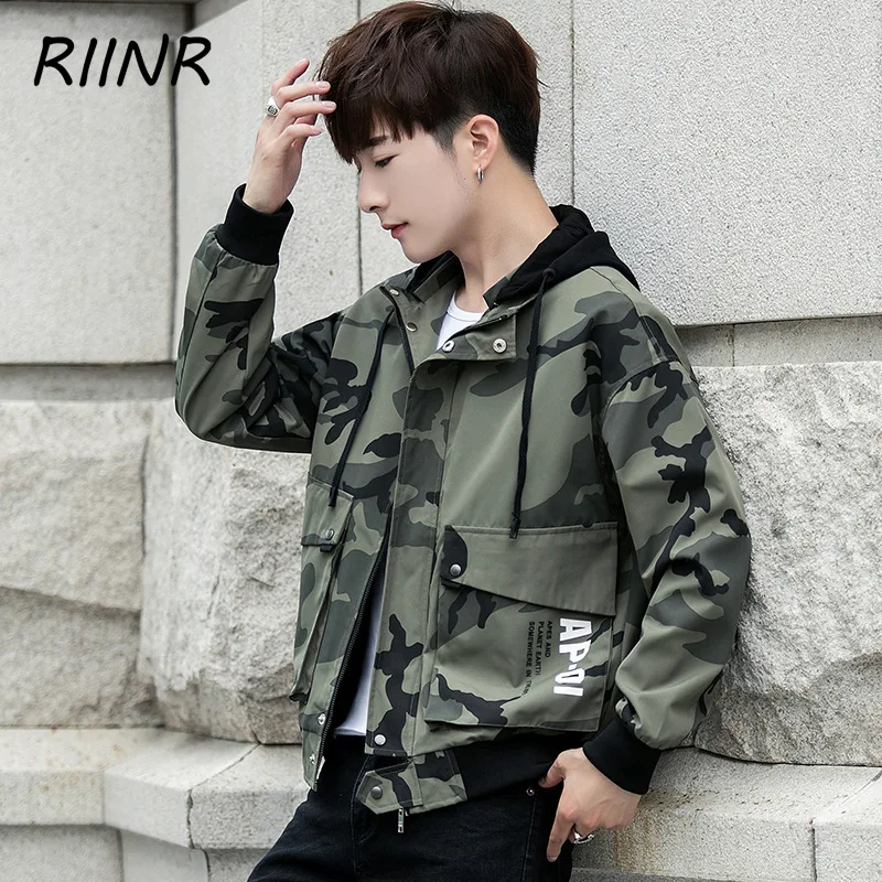 

Men's Camouflage Jacket Spring and Autumn Fashion Jacket Camouflage Printing Casual Fashion Trend Pocket Jacket Men's Outwear