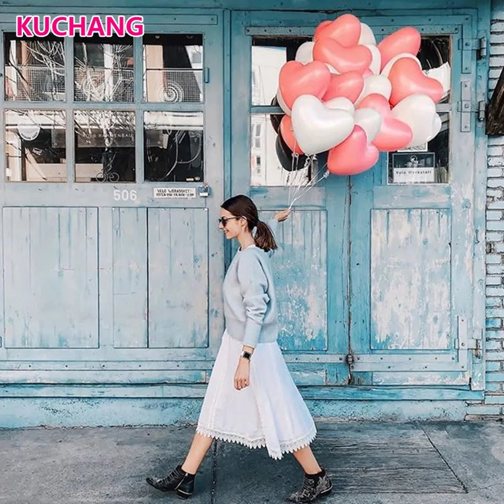 10/20 шт. красные розовые белые латексные воздушные шары в форме сердца подарок на