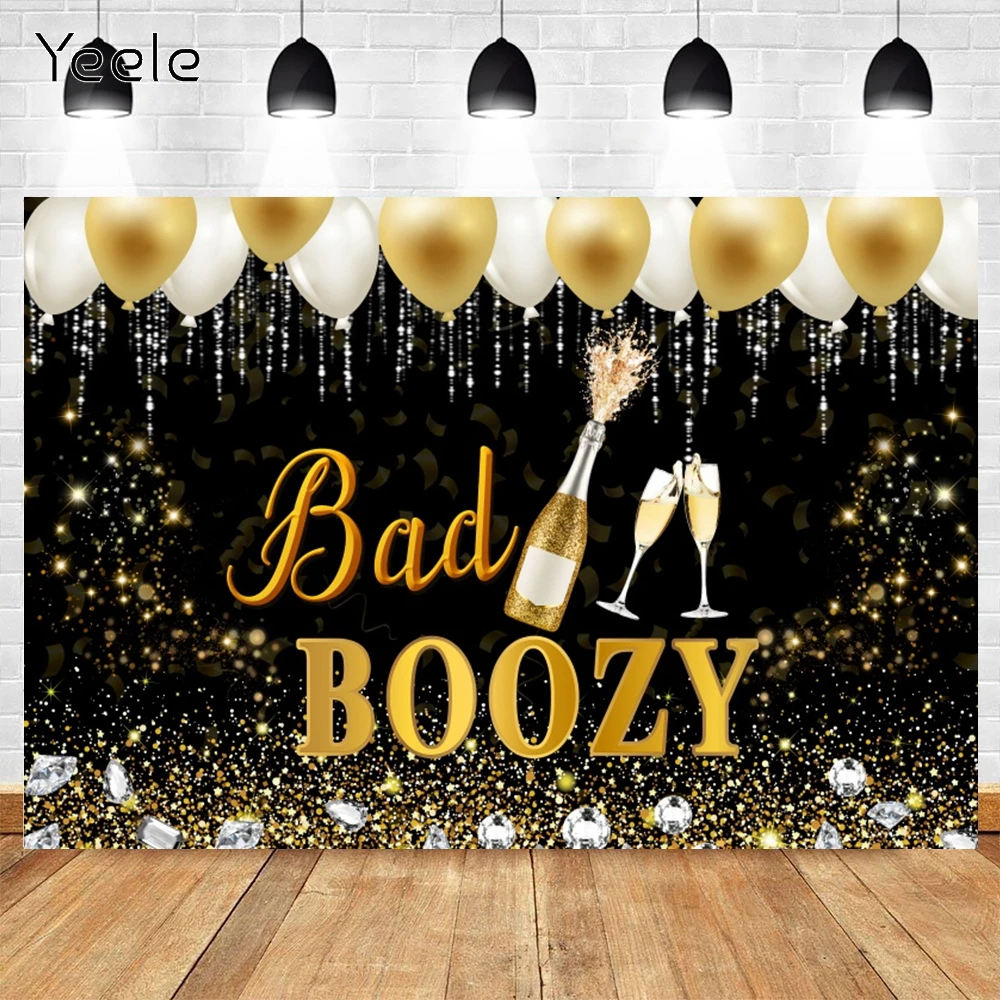 

Yeele Adult Birthday Background Photocall Bad Boozy Party Decor Balloon Photography Backdrop Photo Studio Photophone Photozone