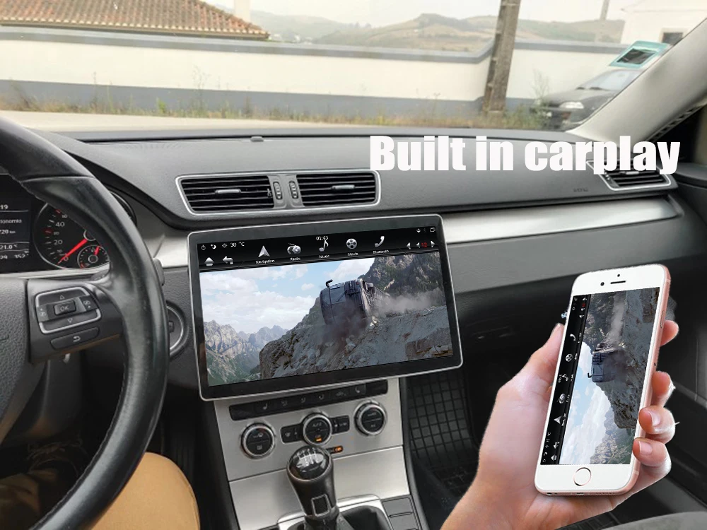 DSP IPS 12 8 &quotAndroid 0 4 Гб + 64 ГБ ядер автомобильный DVD мультимедийный плеер GPS карта RDS