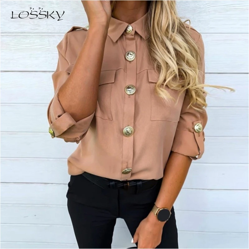 Женские белые блузки модные летние осенние Рубашки с длинным рукавом и