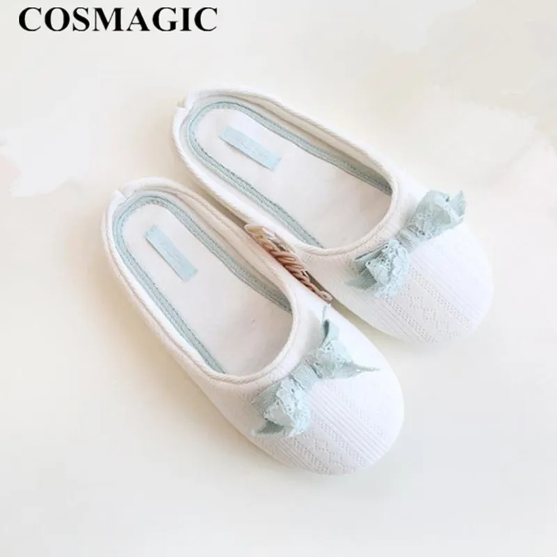 COSMAGIC/Новинка 2019 года летние женские домашние тапочки с бантом легкие для
